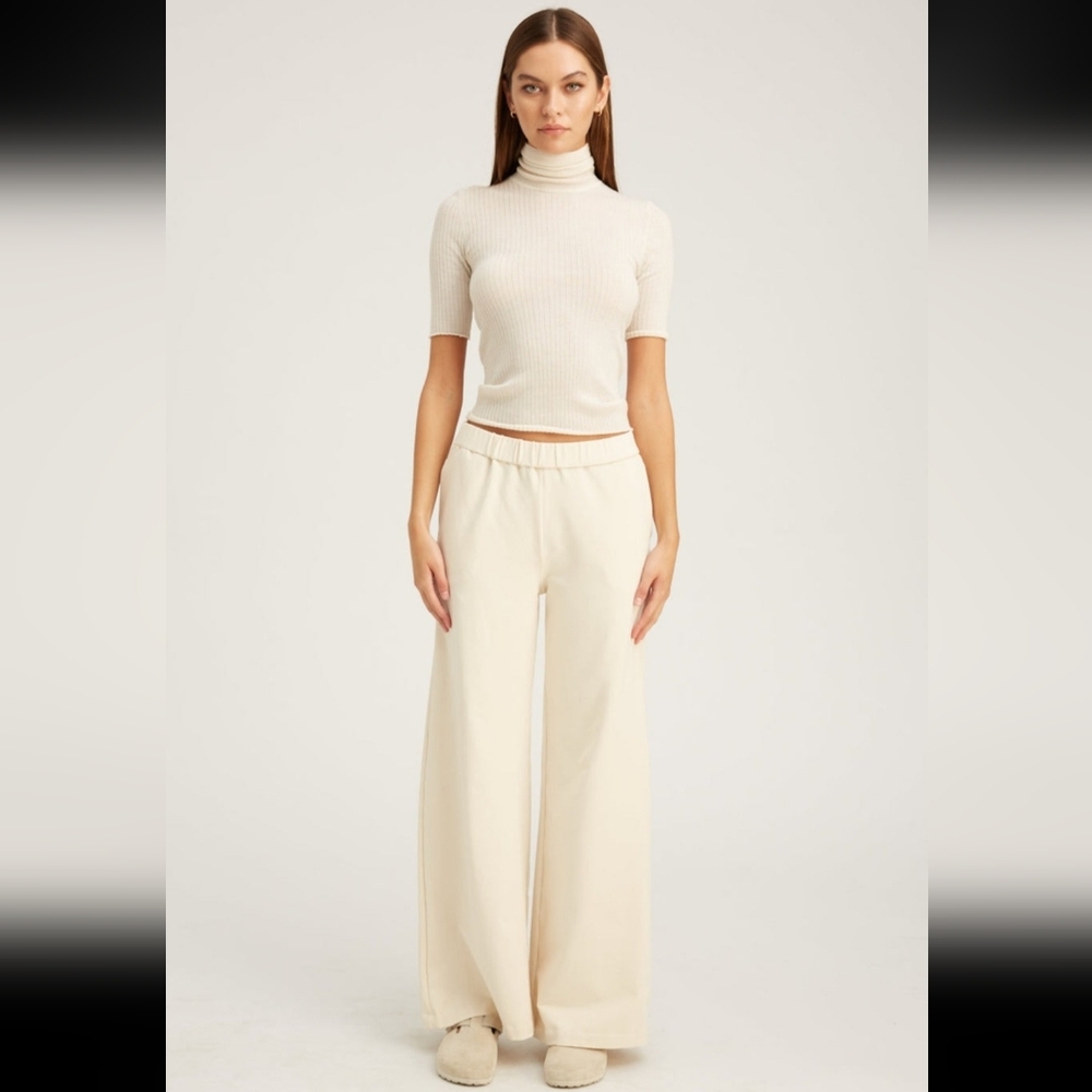 SPRWMN NWT City Wide Leg Pants Elevated minimalist luxury SzL NWT